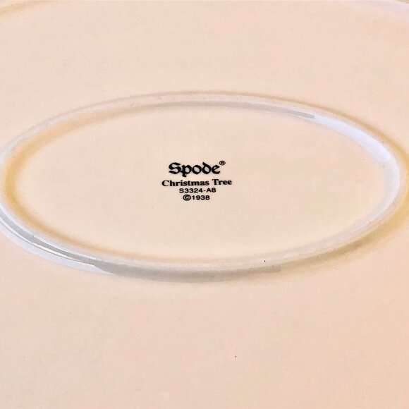Spode Christmas Tree Oval Fluted Platter Dish Large New - Picture 8 of 13